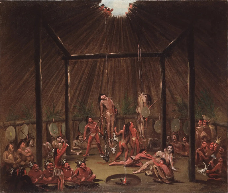 De scène van de snede, ceremonie van de Mandan O-kee-pa - George Catlin

Source:
La scène de la coupe, cérémonie du Mandan O-kee-pa - George Catlin
