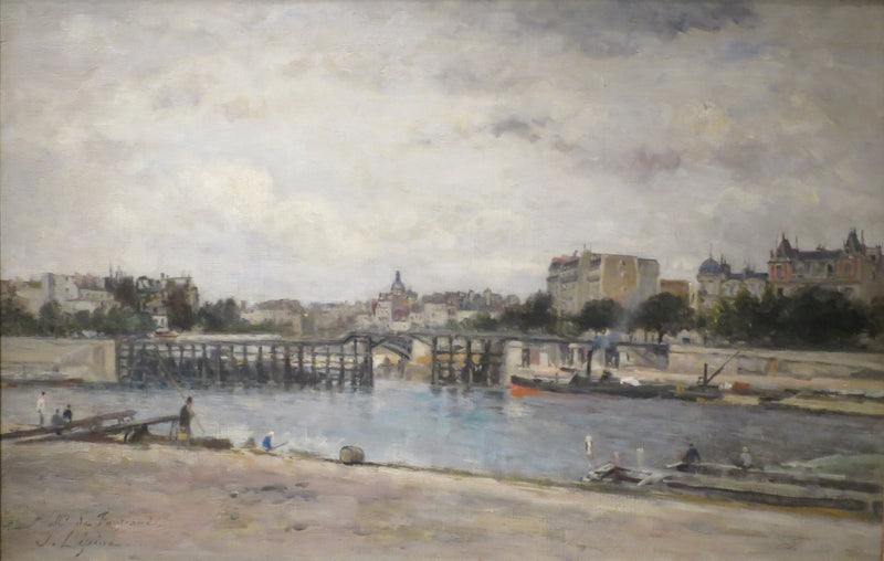 De Seine bij de steiger tijdens de bouw van de Sully-brug - Stanislas Lépiné