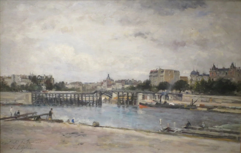 De Seine bij de steiger tijdens de bouw van de Sully-brug - Stanislas Lépiné