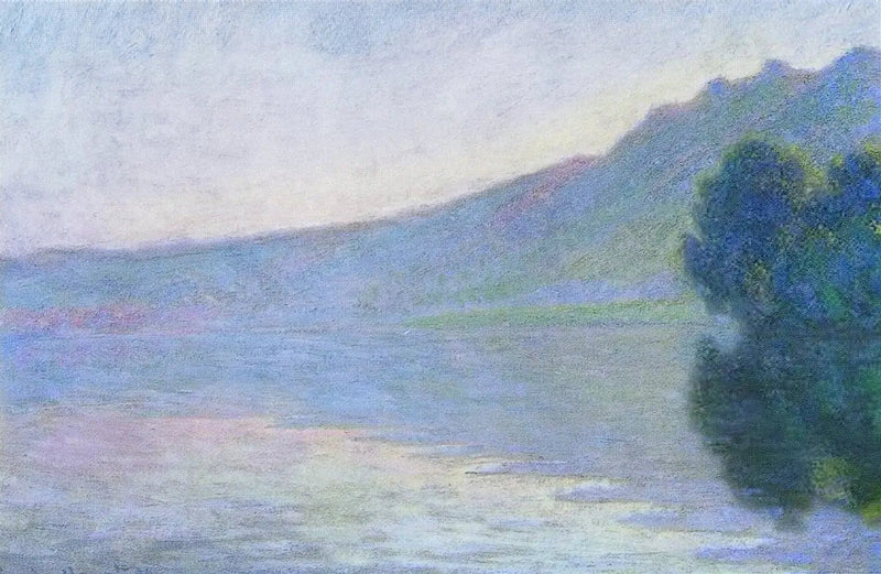De Seine bij Port-Villez, roze effect - Claude Monet