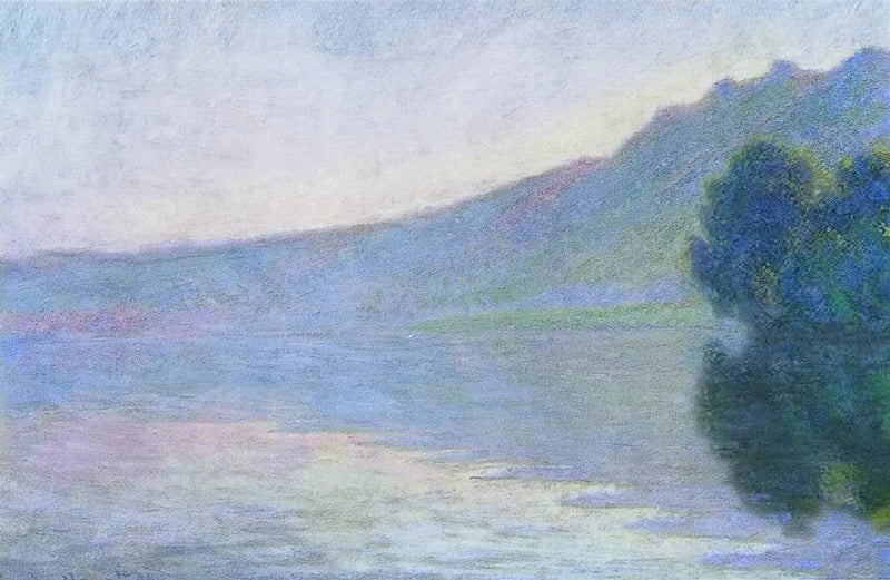 De Seine bij Port-Villez, roze effect - Claude Monet