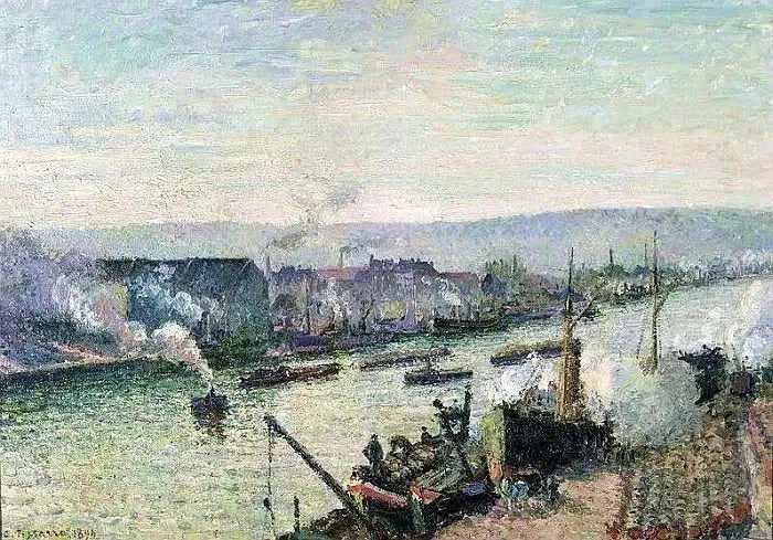 De Seine bij Rouen, Saint-Sever - Camille Pissarro