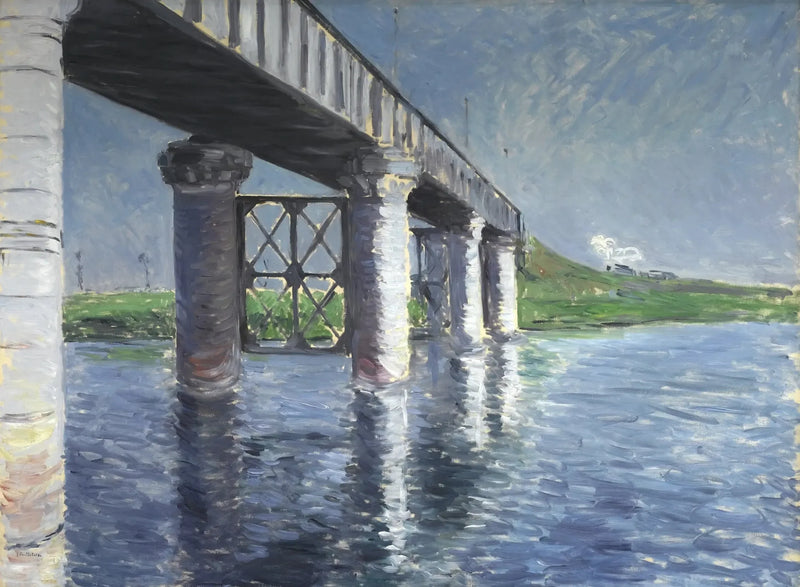 De Seine en de spoorbrug van Argenteuil - Gustave Caillebotte