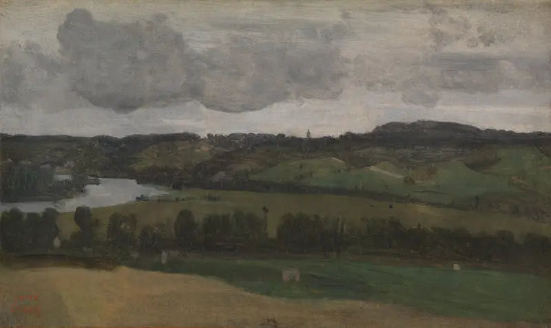 De Seine bij Rouen - Jean-Baptiste Camille Corot