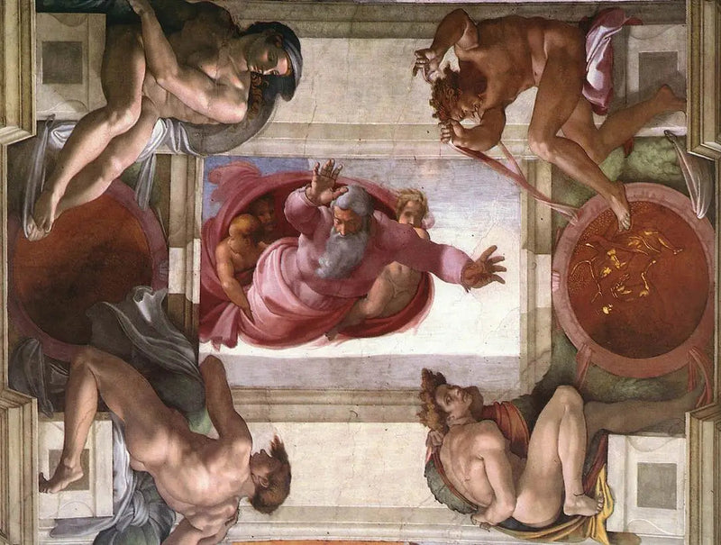 De Scheiding van de Aarde en het Water - Michelangelo