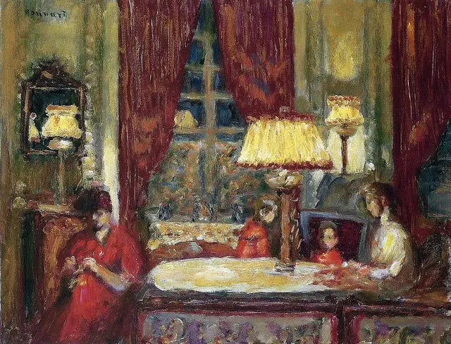 De Avond onder de Lampen - Pierre Bonnard
