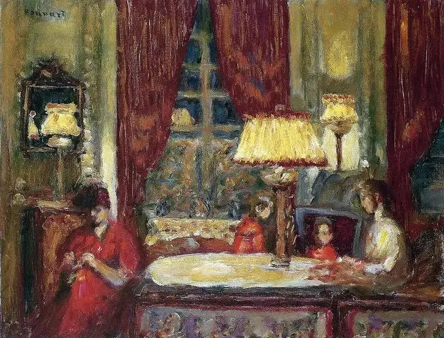 De Avond onder de Lampen - Pierre Bonnard