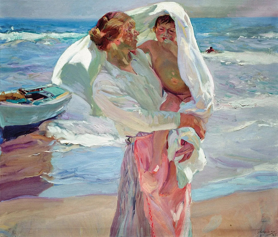 De uittocht uit het bad - Joaquín Sorolla