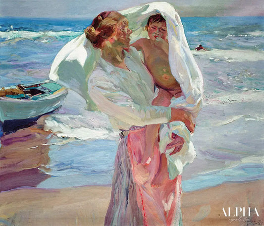 La Sortie du bain - Sorolla - Reproductions de tableaux et peintures haut de gamme