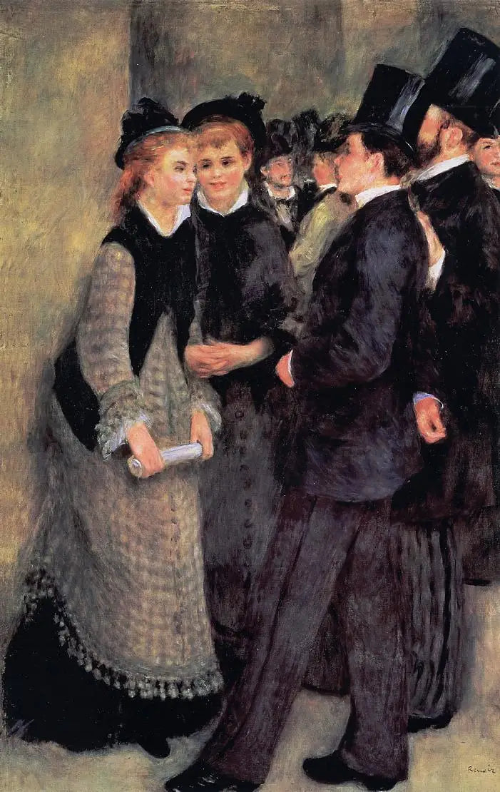 De uitgang van het Conservatorium - Pierre-Auguste Renoir