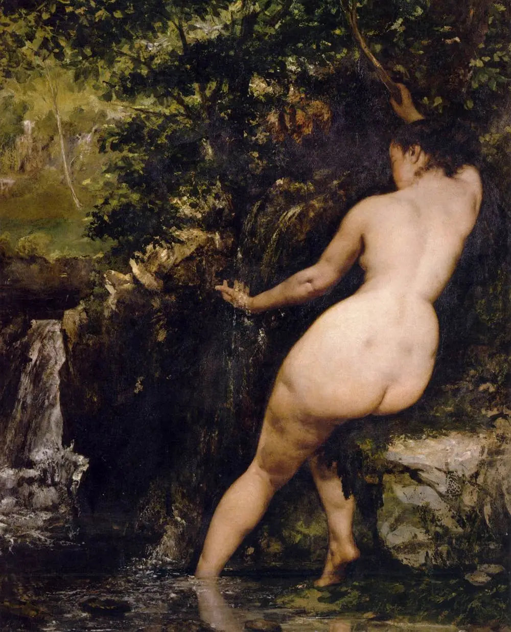 La Source - Gustave Courbet image 1 copie de tableau peinte à la main
