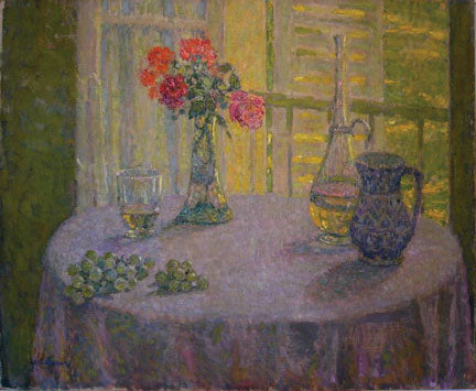 De Tafel met Bloemenboeket van Goudsbloemen, Versailles - Henri Le Sidaner