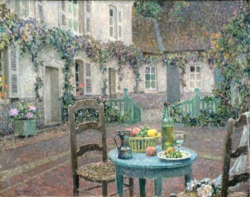 De blauwe tafel - Henri Le Sidaner
