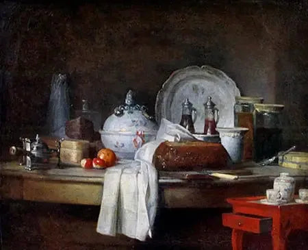 De kantoor tafel - Jean Simeón Chardin