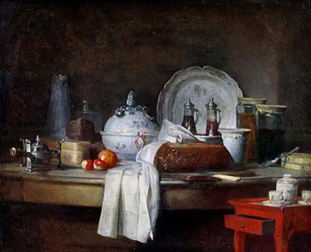 De kantoor tafel - Jean Simeón Chardin