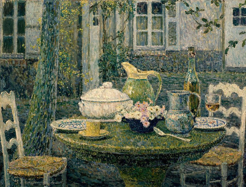De lentetafel, Gerberoy - Henri Le Sidaner
