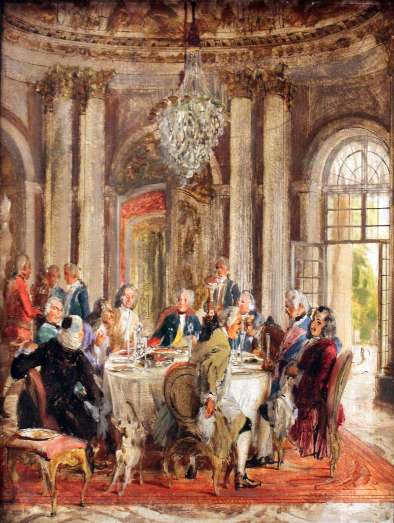 De Ronde Tafel van koning Frederik II in Sanssouci - Adolph von Menzel