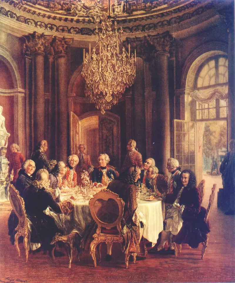 De ronde tafel van koning Frederik II in Sanssouci - Adolph von Menzel