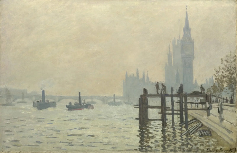 De Theems en het Parlement - Claude Monet