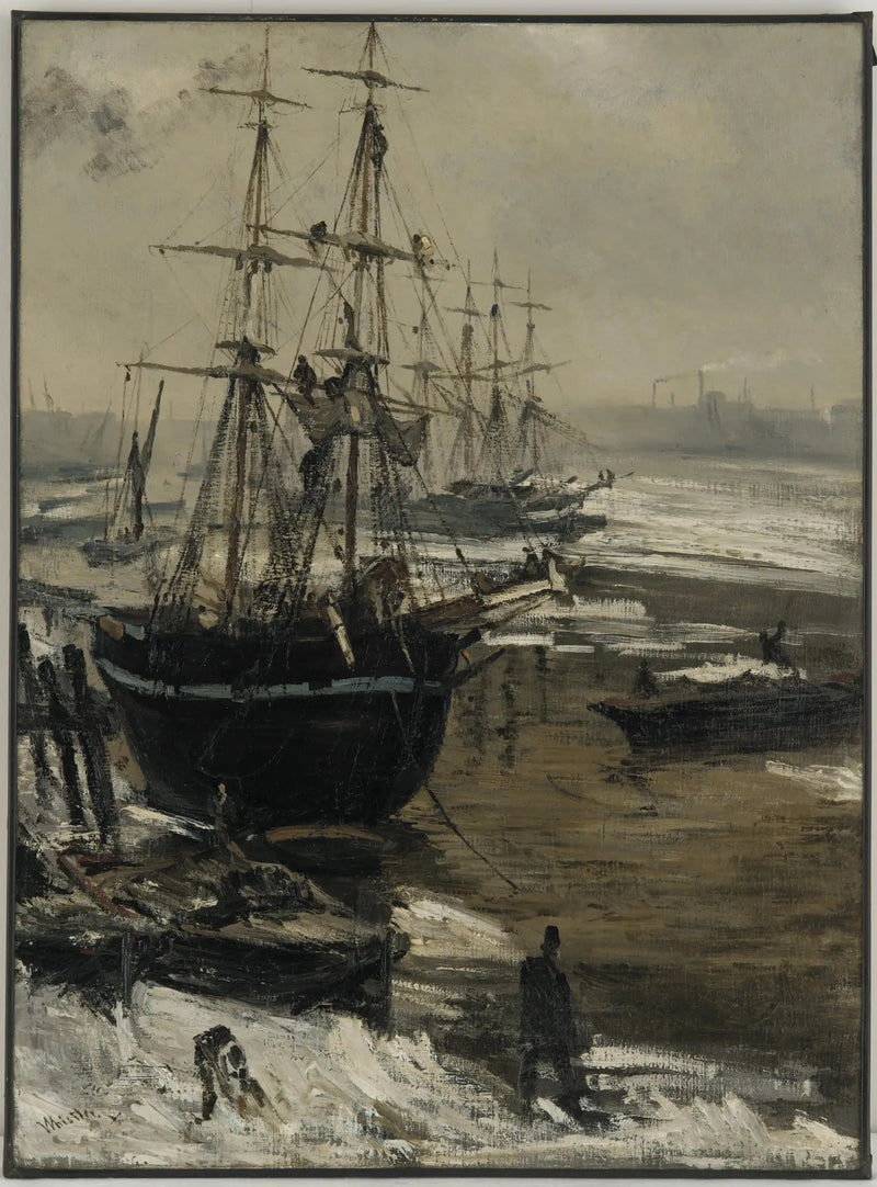 De Theems onder het ijs - James Abbott McNeill Whistler