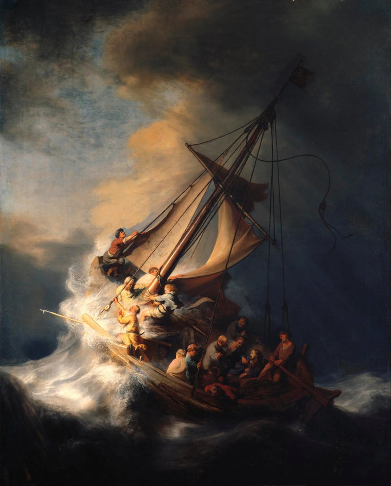 De Storm op de Zee van Galilea - Rembrandt