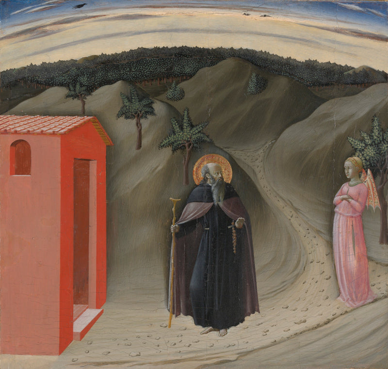De verleiding van Sint-Antonius de Abt - Meester van de Osservanza