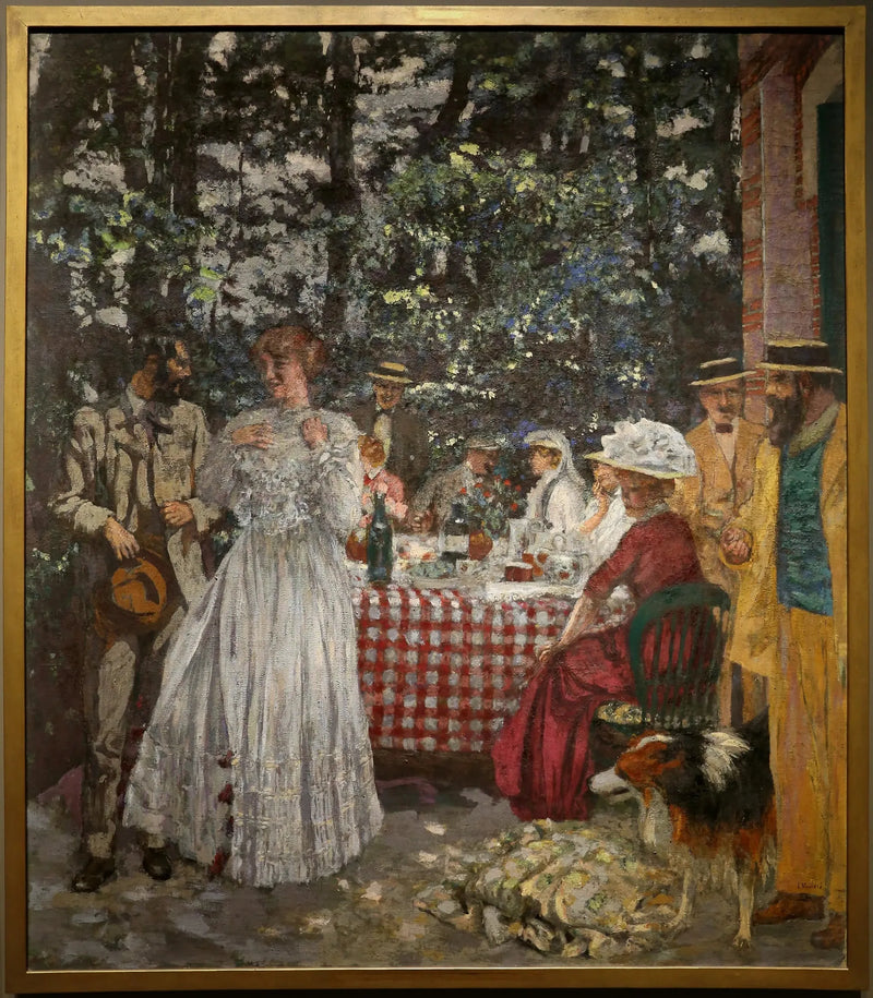 Het terras in Vasouy - De lunch - Édouard Vuillard