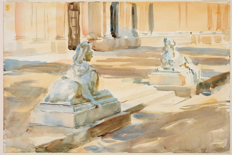 Het Terras van La Granja - John Singer Sargent