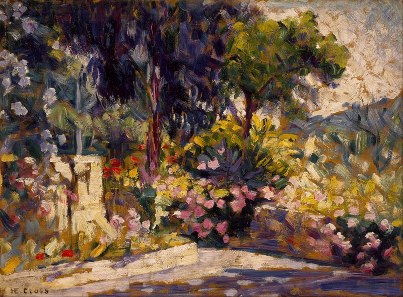 Het bloeiende terras - Henri-Edmond Cross