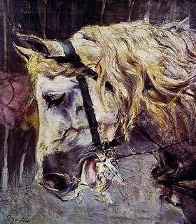 Het hoofd van een paard - Giovanni Boldini