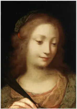 Het hoofd van Sint Catharina de Martyr - Antonio da Correggio