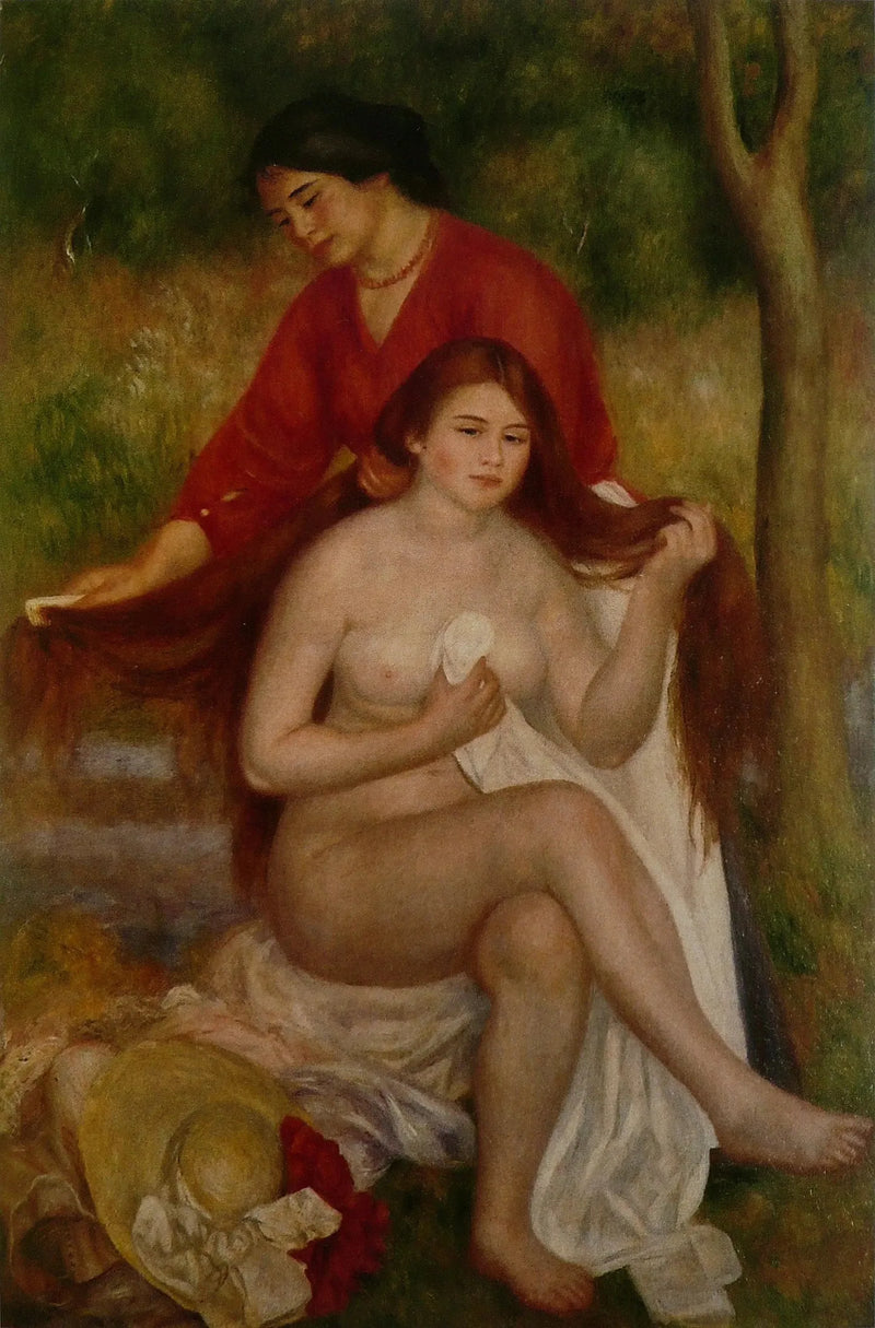 De Toilette van de Badende - Pierre-Auguste Renoir