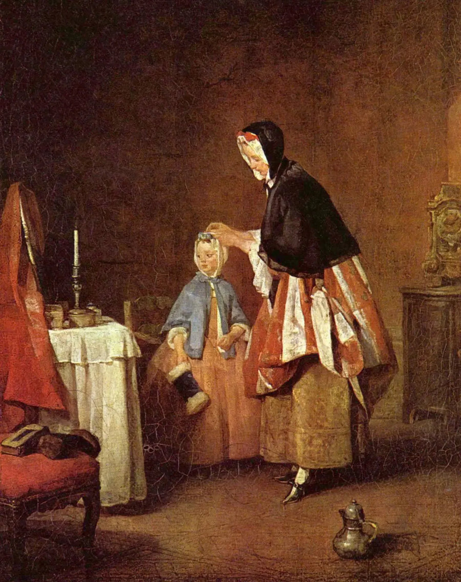 De ochtendtoilet - Jean Simeón Chardin