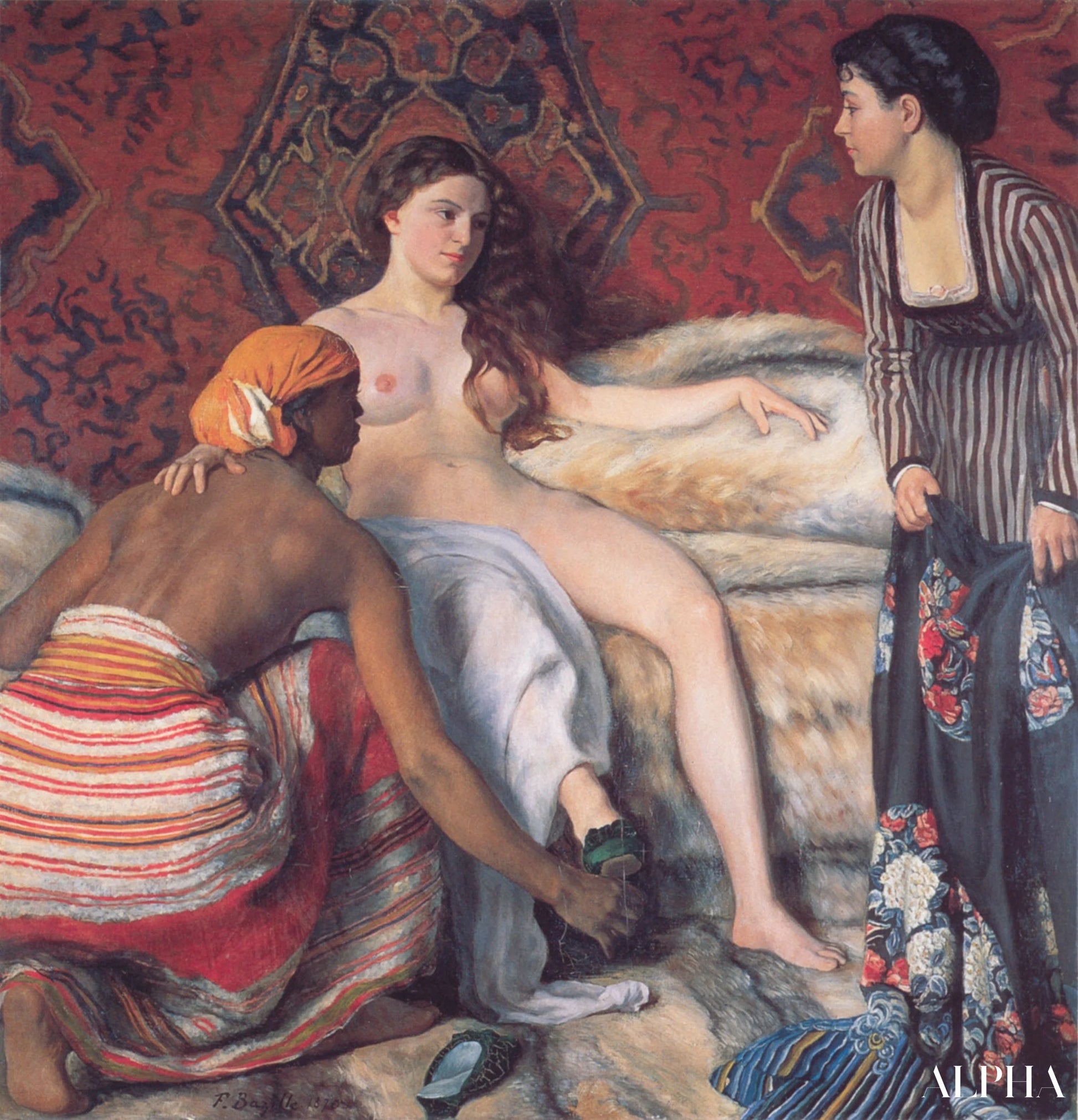 De Toilette - Frédéric Bazille - Reproducties van schilderijen en hoogwaardige schilderijen
