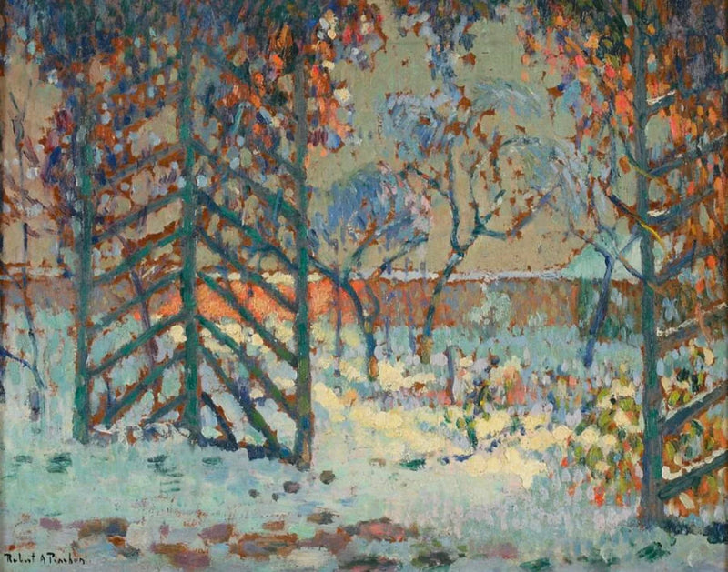 De pergola onder de sneeuw - Robert Antoine Pinchon