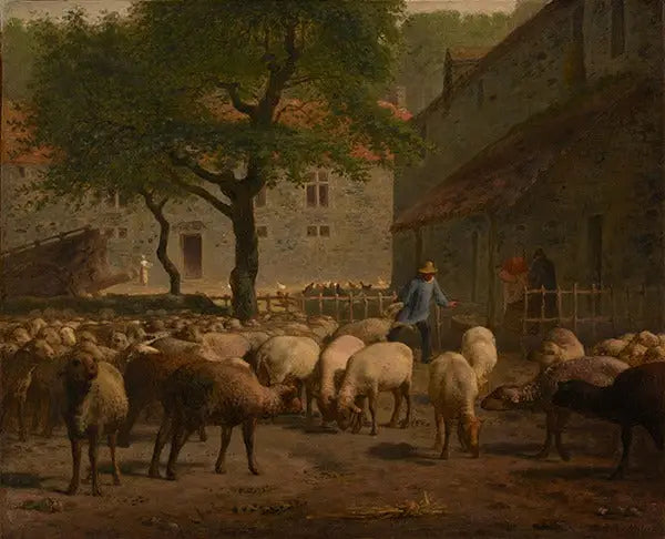 La Tonte des moutons - Jean-François Millet - Alpha Reproduction