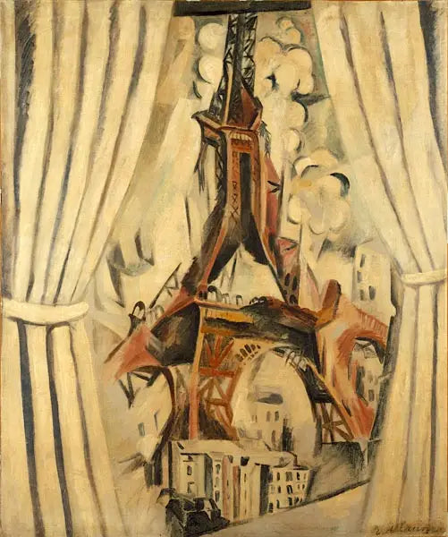 De toren met gordijnen - Robert Delaunay