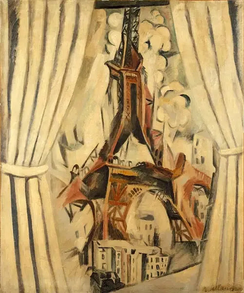 De toren met gordijnen - Robert Delaunay