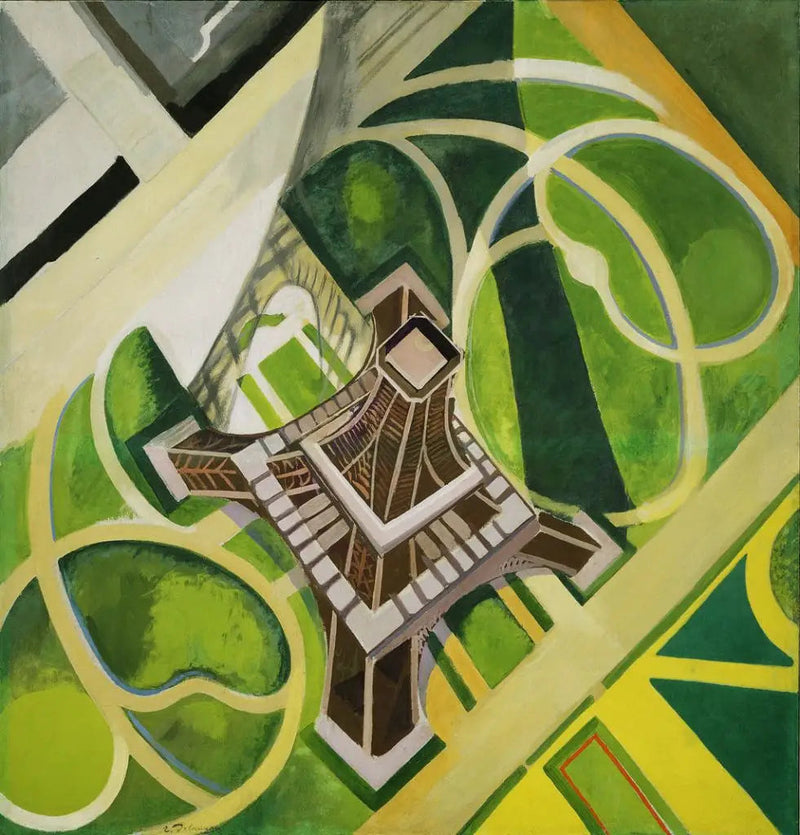 De Eiffeltoren en de Tuinen van het Champ-de-Mars - Robert Delaunay
