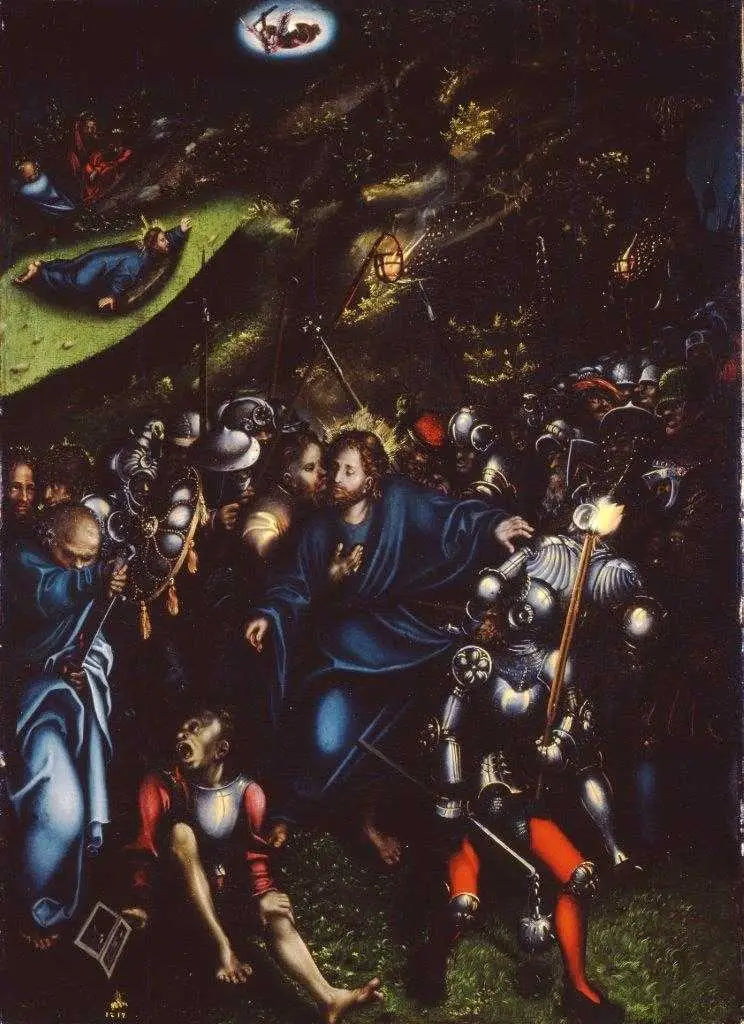 De verraad en gevangenneming van Christus - Lucas Cranach de Oudere