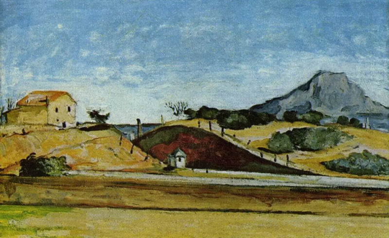 De loopgraaf met de Montagne Sainte-Victoire - Paul Cézanne