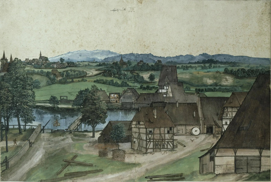 De Tréfilerie aan de Pegnitz, nabij Neurenberg - Albrecht Dürer