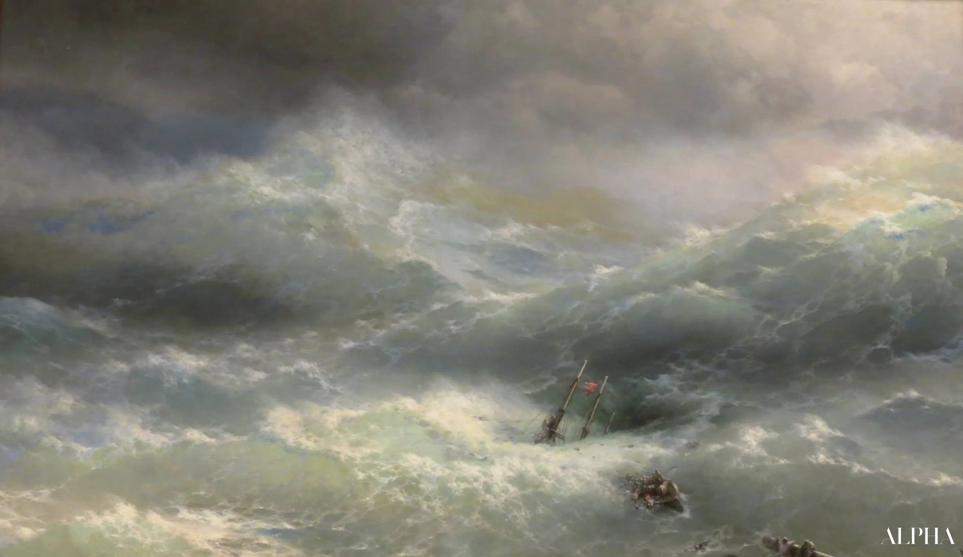 La Vague, 1889 - Ivan Aïvazovski - Reproductions de tableaux et peintures haut de gamme