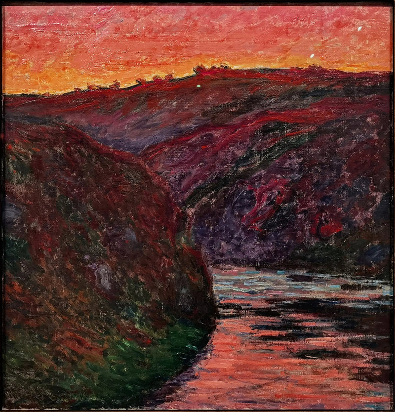 De vallei van de Creuse, ondergaande zon - Claude Monet