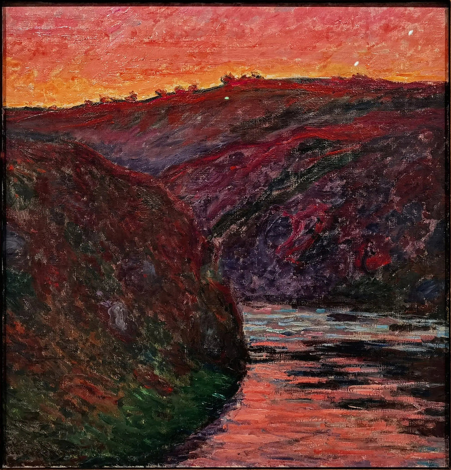 De vallei van de Creuse, ondergaande zon - Claude Monet