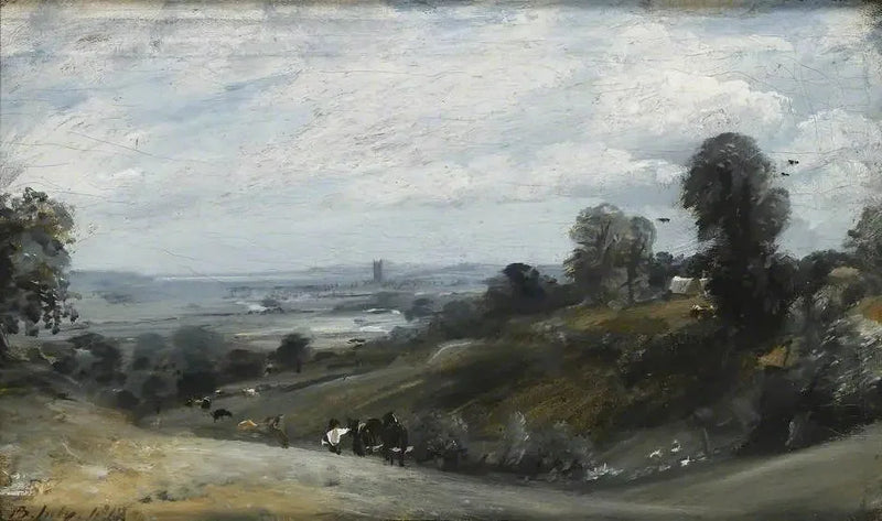 De vallei van Dedham vanaf Langham - John Constable