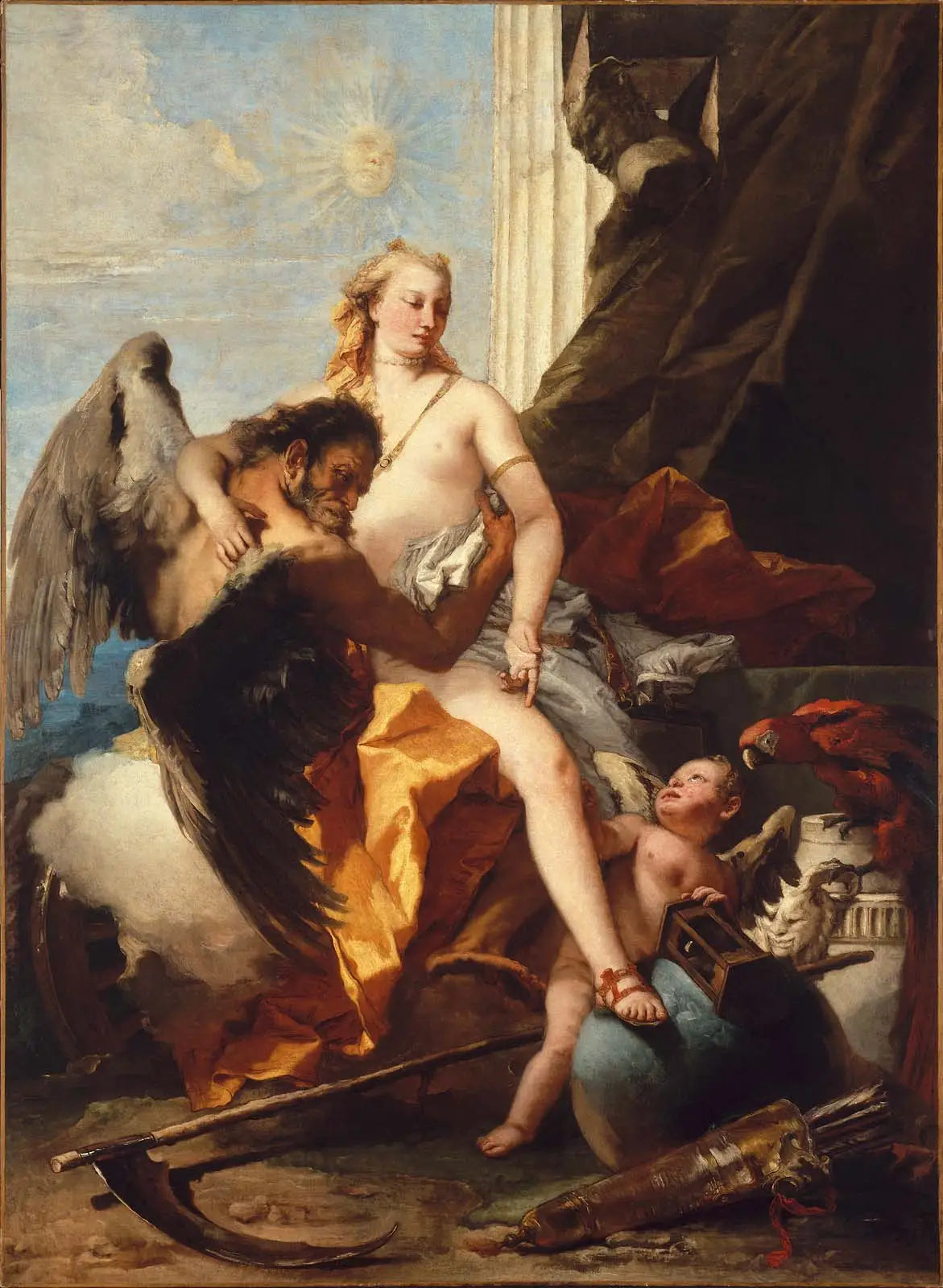 La vérité dévoilée par le temps - Giovanni Battista Tiepolo image 1 copie peinte à la main à l’huile