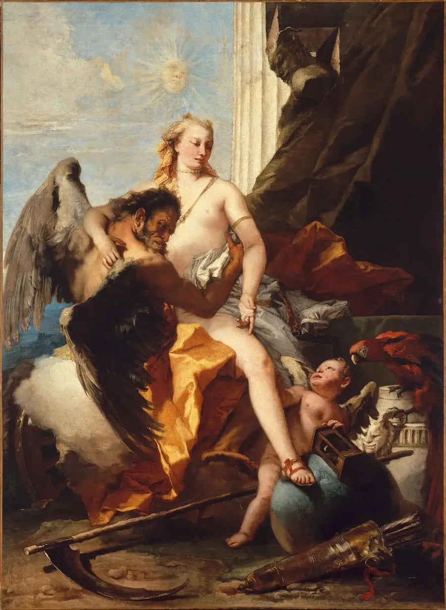 De waarheid onthuld door de tijd - Giovanni Battista Tiepolo