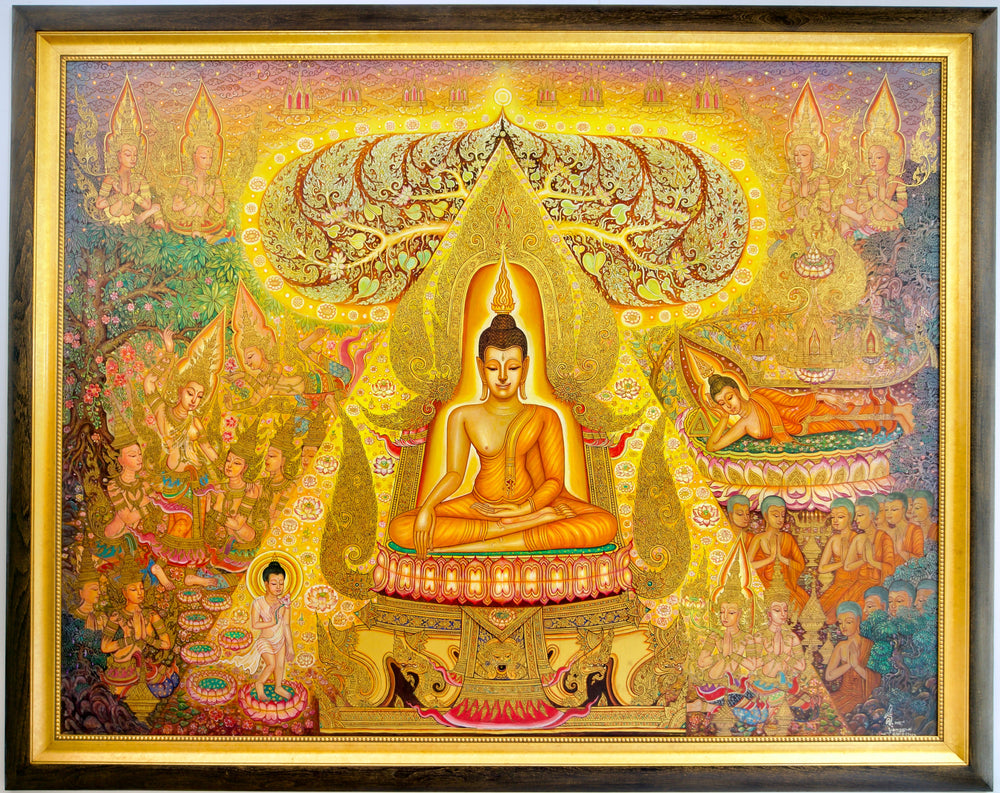 Het leven van Boeddha | 240x180cm