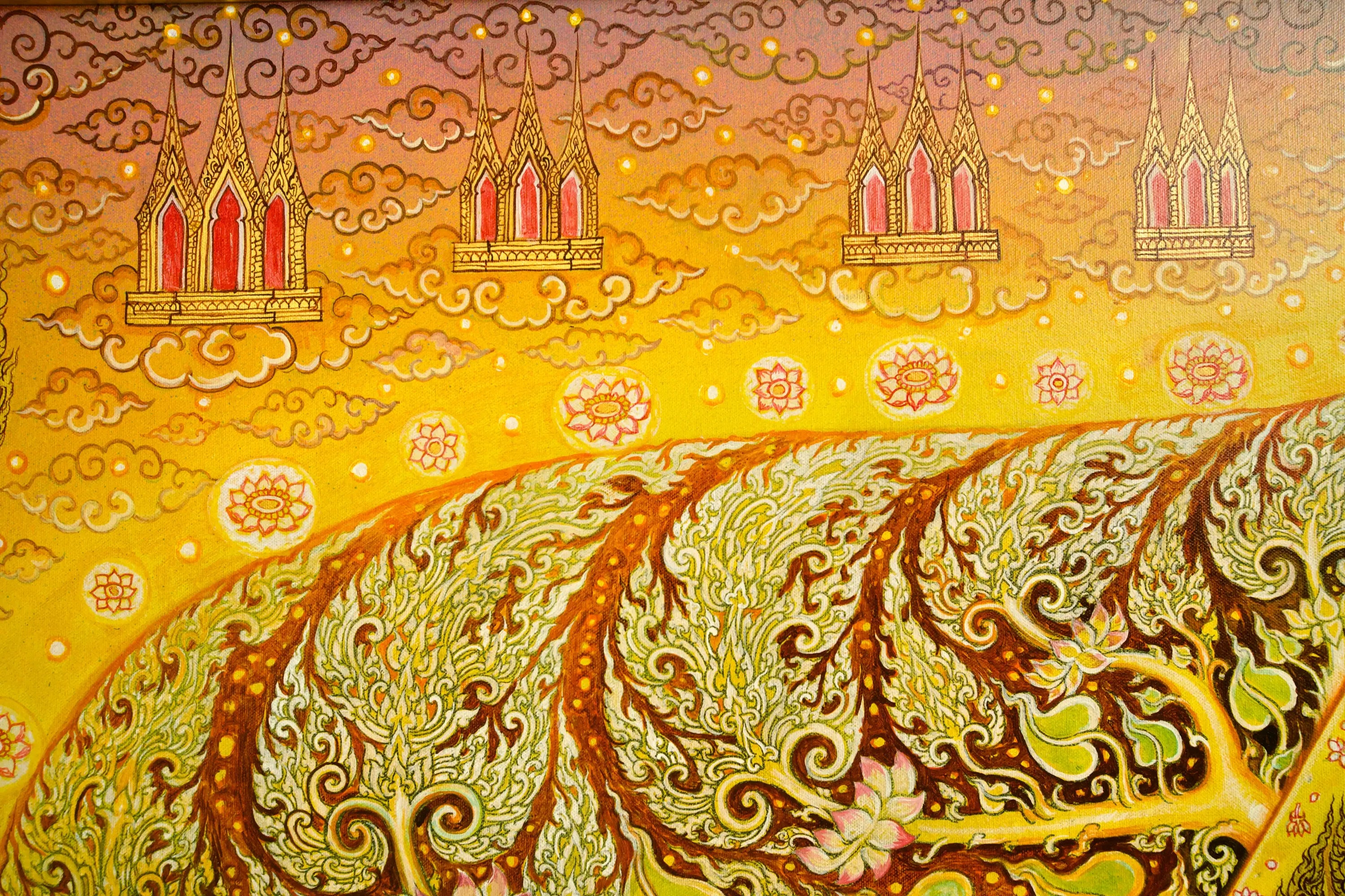 La Vie de Bouddha | 240 x 180 cm Reproductions de tableaux à la peinture à l’huile